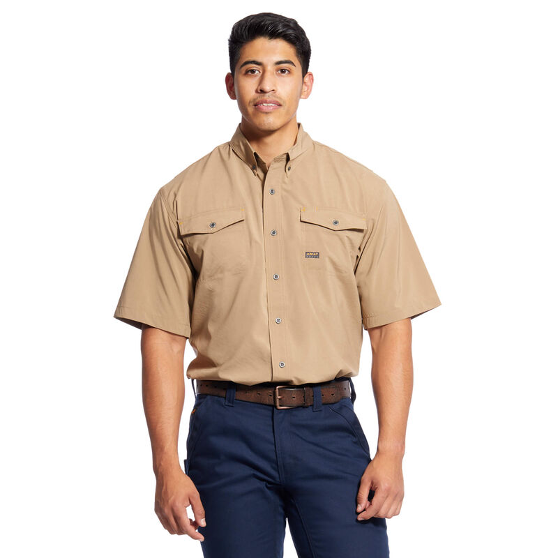 Ariat Rebar Made Tough Venttek Durastretch Work - Miesten Khaki Paidat ( PHMWRU-512 )